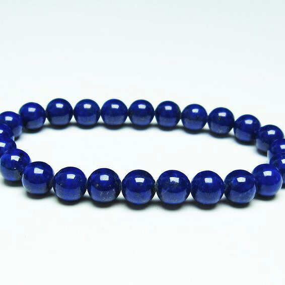 ラピスラズリ ブレスレット 8mm lapis lazuli 瑠璃 ブレス bracelet 9月 12月の誕生石 七宝 開運 風水 メンズ ディース 一点物 [送料無料] 111-31097