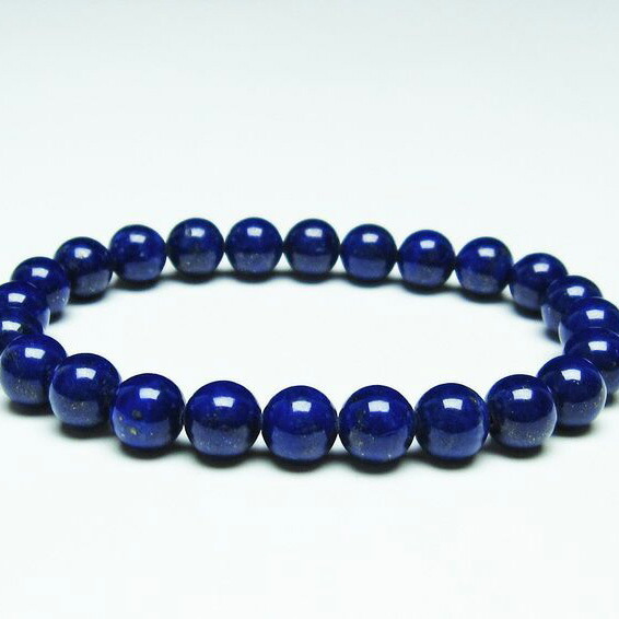 ラピスラズリ ブレスレット 8mm 瑠璃 ブレス bracelet lapis lazuli 9月 12月の誕生石 七宝 開運 風水 メンズ ディース 一点物 [送料無料] 111-31114