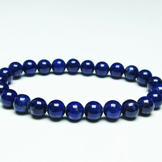 ラピスラズリ ブレスレット 8mm 瑠璃 ブレス bracelet lapis lazuli 9月 12月の誕生石 七宝 開運 風水 メンズ ディース 一点物 [送料無料] 111-31116｜天然石・パワーストーンの東昇