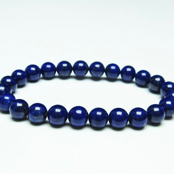 ラピスラズリ ブレスレット 8mm lapis lazuli 瑠璃 ブレス bracelet 9月 12月の誕生石 七宝 開運 風水 メンズ ディース 一点物 [送料無料] 111-31131
