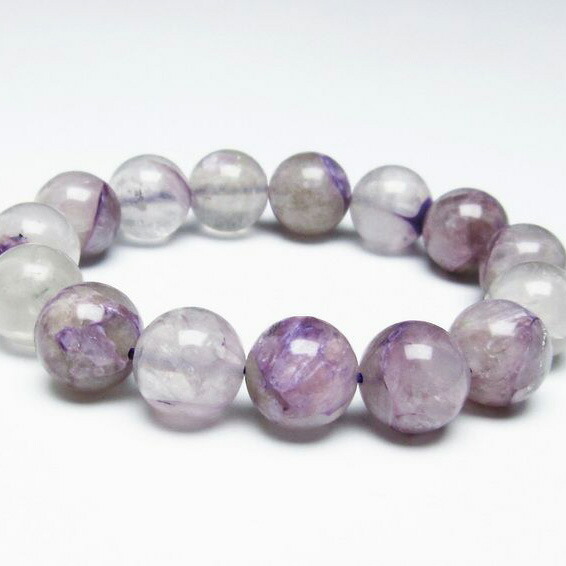 チャロアイト ブレスレット 15mm エンジェルシリカ charoite bracelet チャロ石 ブレス メンズ レディース パワーストーン 天然石 一点物 [送料無料] 111-31990