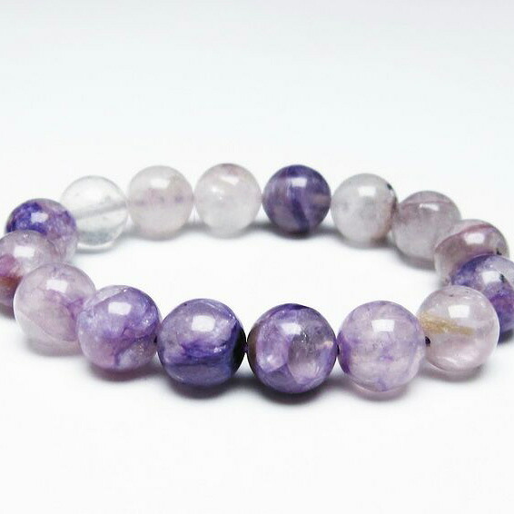 チャロアイト ブレスレット 13mm エンジェルシリカ チャロ石 ブレス charoite bracelet メンズ レディース パワーストーン 天然石 一点物 [送料無料] 111-32001