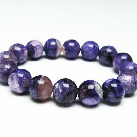 チャロアイト ブレスレット 13mm エンジェルシリカ チャロ石 ブレス charoite bracelet メンズ レディース パワーストーン 天然石 一点物 [送料無料] 111-32007