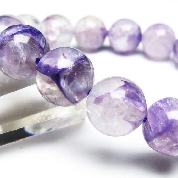 チャロアイト ブレスレット 13mm エンジェルシリカ チャロ石 ブレス charoite bracelet メンズ レディース パワーストーン 天然石 一点物 [送料無料] 111-32034
