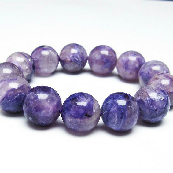 チャロアイト ブレスレット 18mm エンジェルシリカ charoite bracelet チャロ石 ブレス メンズ レディース パワーストーン 天然石 一点物 [送料無料] 111-32041