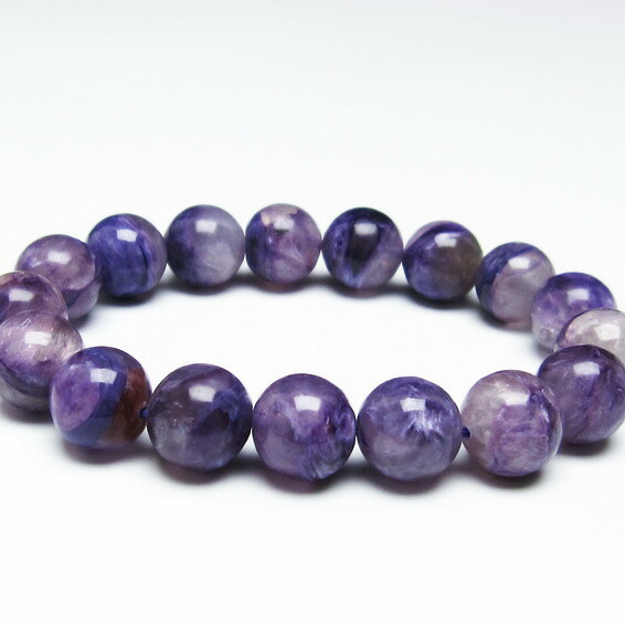 チャロアイト ブレスレット 12mm エンジェルシリカ チャロ石 ブレス charoite bracelet メンズ レディース パワーストーン 天然石 一点物 [送料無料] 111-32054