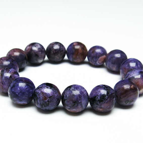 チャロアイト ブレスレット 15mm charoite bracelet チャロ石 ブレス メンズ レディース パワーストーン 天然石 一点物 [送料無料] 111-32104
