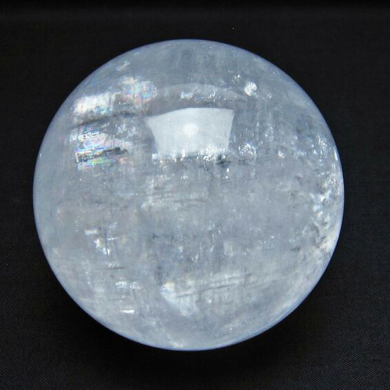 ✳️✨美白のBIGスフィア✨レインボー ホワイトカルサイト丸玉 天然石 原石 光を集めた球体＊オプティカルカルサイト＊レインボーカルサイト