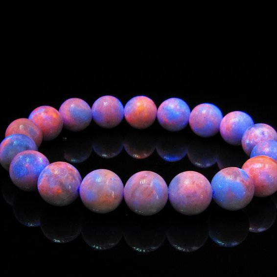 ハックマナイト ブレスレット 11mm ハックマン石 ブレス カラーチェンジ Hackmanite Bracelet テネブレッセンス 紫外線で色が変わる メンズ レディース 一点物 送料無料 111-33349