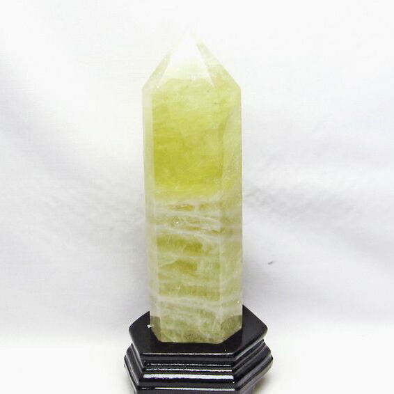 シトリン 六角柱1385g 305mm 【送料無料】【台座 付き】67D20/B84D2