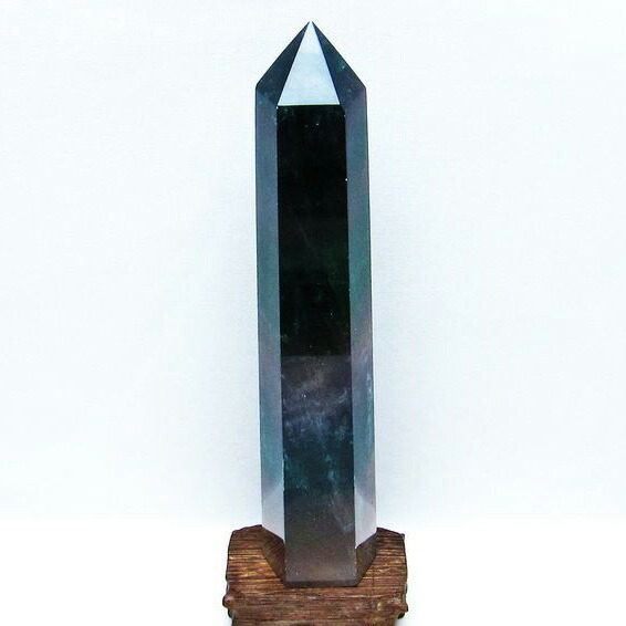 フローライト 六角柱 蛍石 ポイント 原石 置物 fluorite ほたる石 台座付属 送料無料 一点物 152-2435