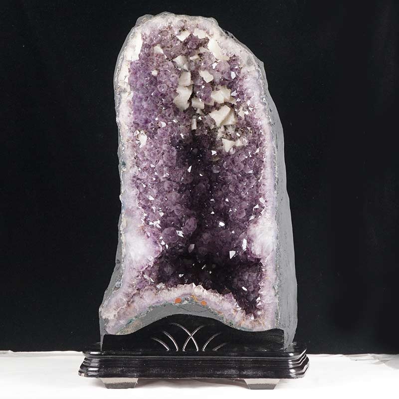 楽天市場】天然石 アメジスト ドーム クラスター パワーストーン 紫