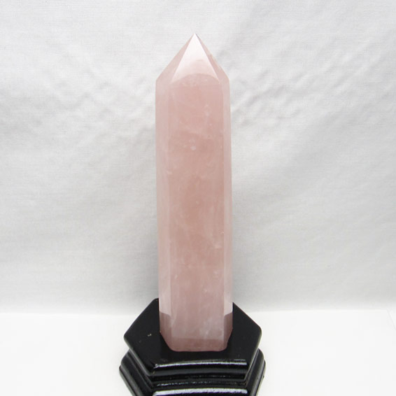 ローズクォーツ ポイント ばら石英 六角柱 rose quartz 台座付属 一点物 送料無料 152-2602 4,131円