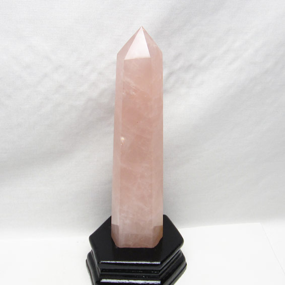 ローズクォーツ ポイント 六角柱 台座付属 rosequartz ばら石英 パワーストーン 天然石 一点物 152-2637