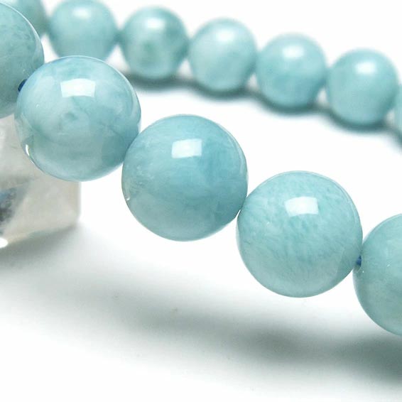 ラリマー ブレスレット 10mm ラリマール ブレス ソーダ珪灰石 ペクトライト pectolite ブルーペクトライト larimar bracelet 一点物 送料無料 111-38292 13,790円