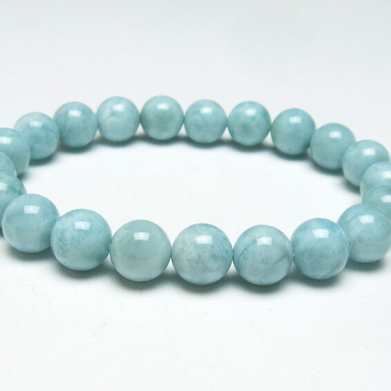 ラリマー ブレスレット 9mm ラリマール ブレス ソーダ珪灰石 ペクトライト pectolite ブルーペクトライト larimar bracelet 一点物 送料無料 111-38300 10,579円