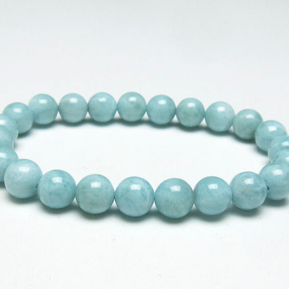 ラリマー ブレスレット 8mm ラリマール ブレス ソーダ珪灰石 ペクトライト pectolite ブルーペクトライト larimar bracelet 一点物 送料無料 111-38306 8,775円