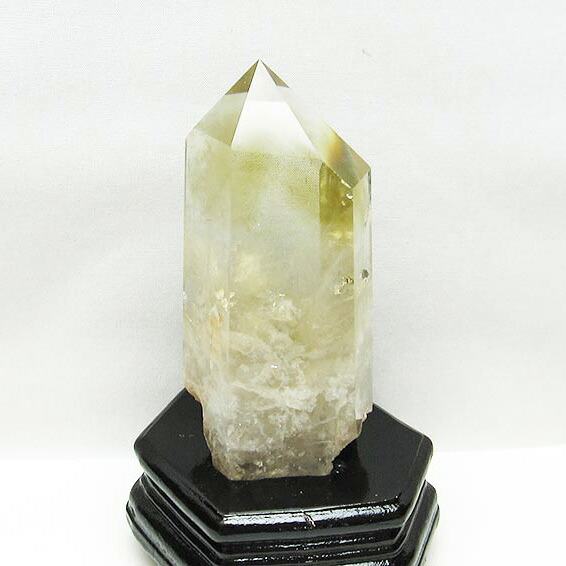 シトリン 六角柱 シトリンクォーツ ポイント citrine quartz 黄水晶 イエロー 台座付属 一点物 送料無料 152-2884