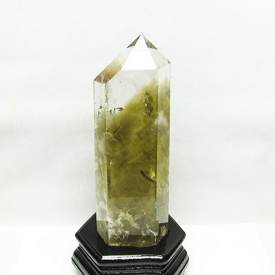 シトリン 六角柱 シトリンクォーツ ポイント citrine quartz 黄水晶 イエロー 台座付属 一点物 送料無料 152-2893
