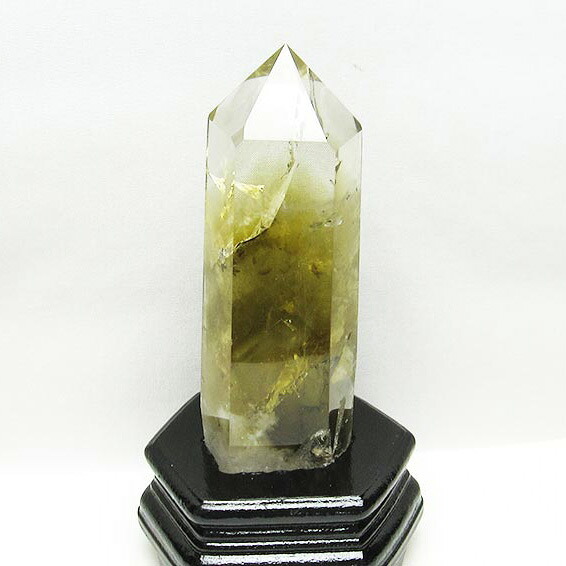 シトリン 六角柱 シトリンクォーツ ポイント citrine quartz 黄水晶 イエロー 台座付属 一点物 送料無料 152-2907