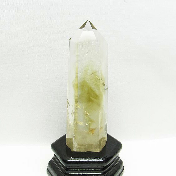 シトリン 六角柱 シトリンクォーツ ポイント citrine quartz 黄水晶 イエロー 台座付属 一点物 送料無料 152-2963