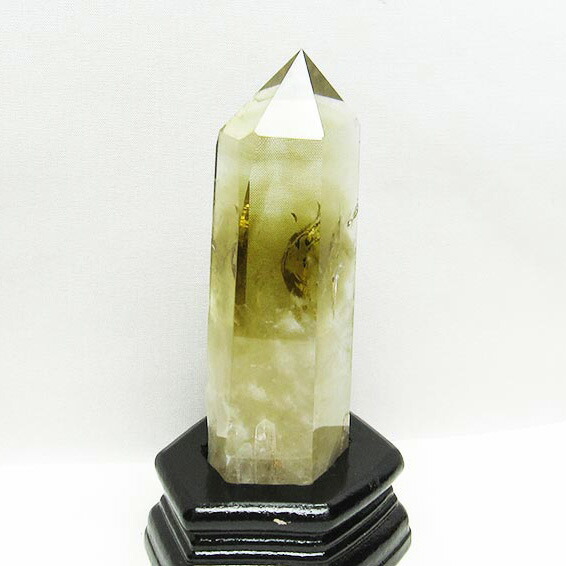 シトリン 六角柱 シトリンクォーツ ポイント citrine quartz 黄水晶 イエロー 虹入り 台座付属 一点物 送料無料 152-2964 10,152円