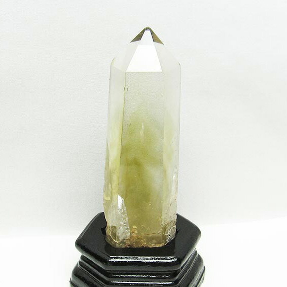 シトリン 六角柱 シトリンクォーツ ポイント citrine quartz 黄水晶 イエロー 台座付属 一点物 送料無料 152-2965