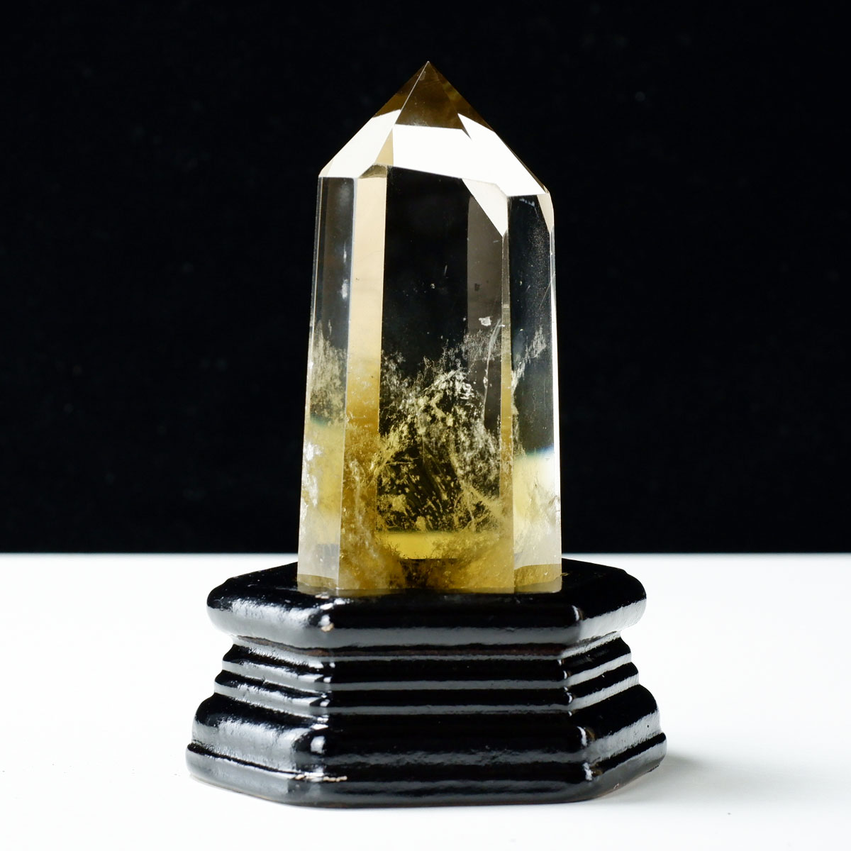 シトリン 六角柱 シトリンクォーツ ポイント citrine quartz 黄水晶 イエロー 台座付属 一点物 送料無料 152-2975 9,956円