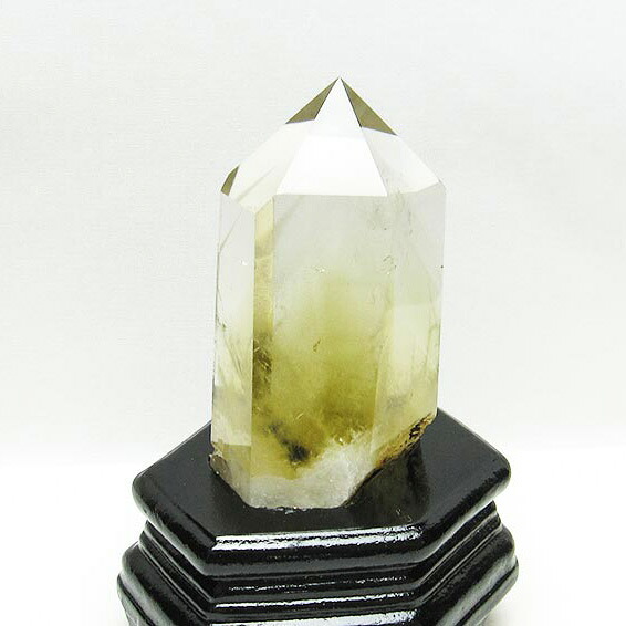 シトリン 六角柱 シトリンクォーツ ポイント citrine quartz 黄水晶 イエロー 台座付属 一点物 送料無料 152-2976