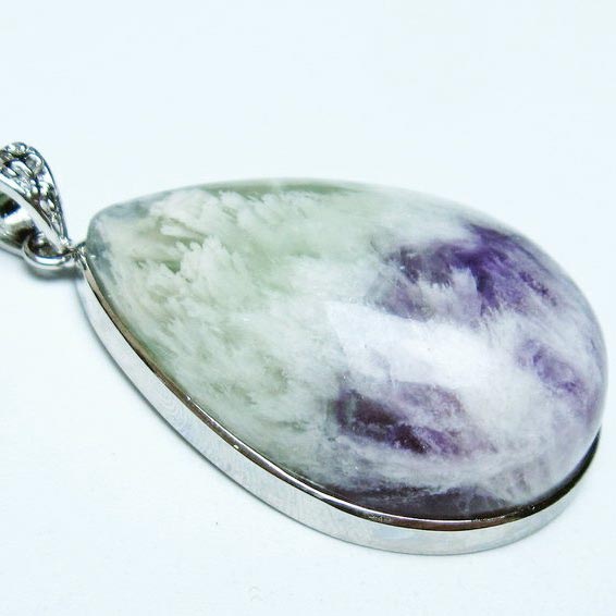 エンジェルフェザー フローライト ペンダント fluorite pendant 蛍石 ほたる石 ペンダントトップ 一点物 送料無料 112-12007