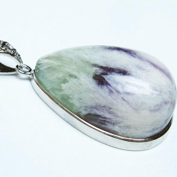 エンジェルフェザー フローライト ペンダント fluorite pendant 蛍石 ほたる石 ペンダントトップ 一点物 送料無料 112-12019
