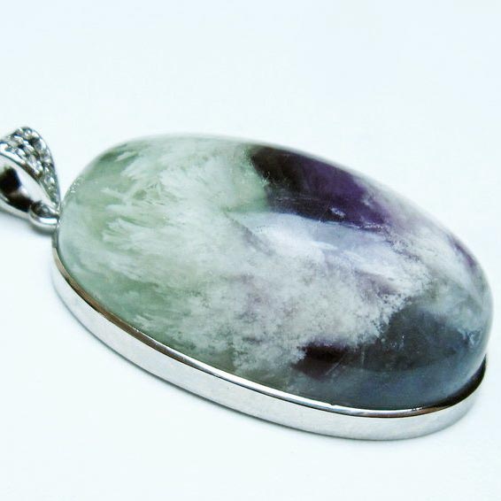 エンジェルフェザー フローライト ペンダント fluorite pendant 蛍石 ほたる石 ペンダントトップ 一点物 送料無料 112-12027