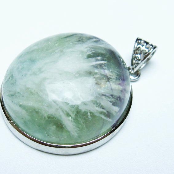 エンジェルフェザー フローライト ペンダント fluorite pendant 蛍石 ほたる石 ペンダントトップ 一点物 送料無料 112-12084
