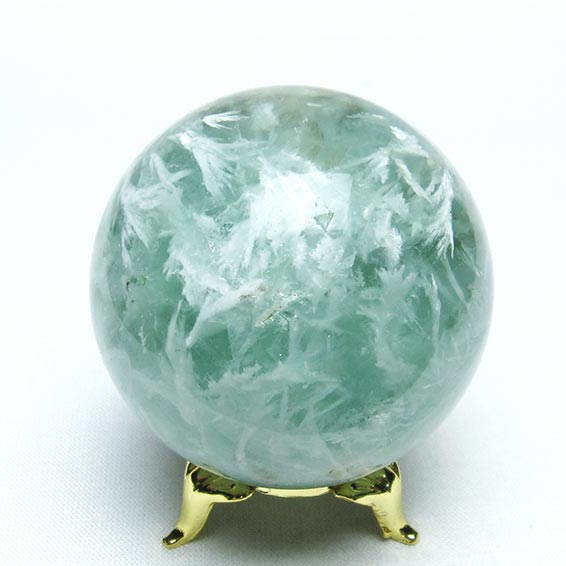 エンジェルフェザー フローライト 丸玉 51mm 台座付属 スフィア fluorite 螢石 蛍石 ほたる石 一点物 送料無料 151-7274