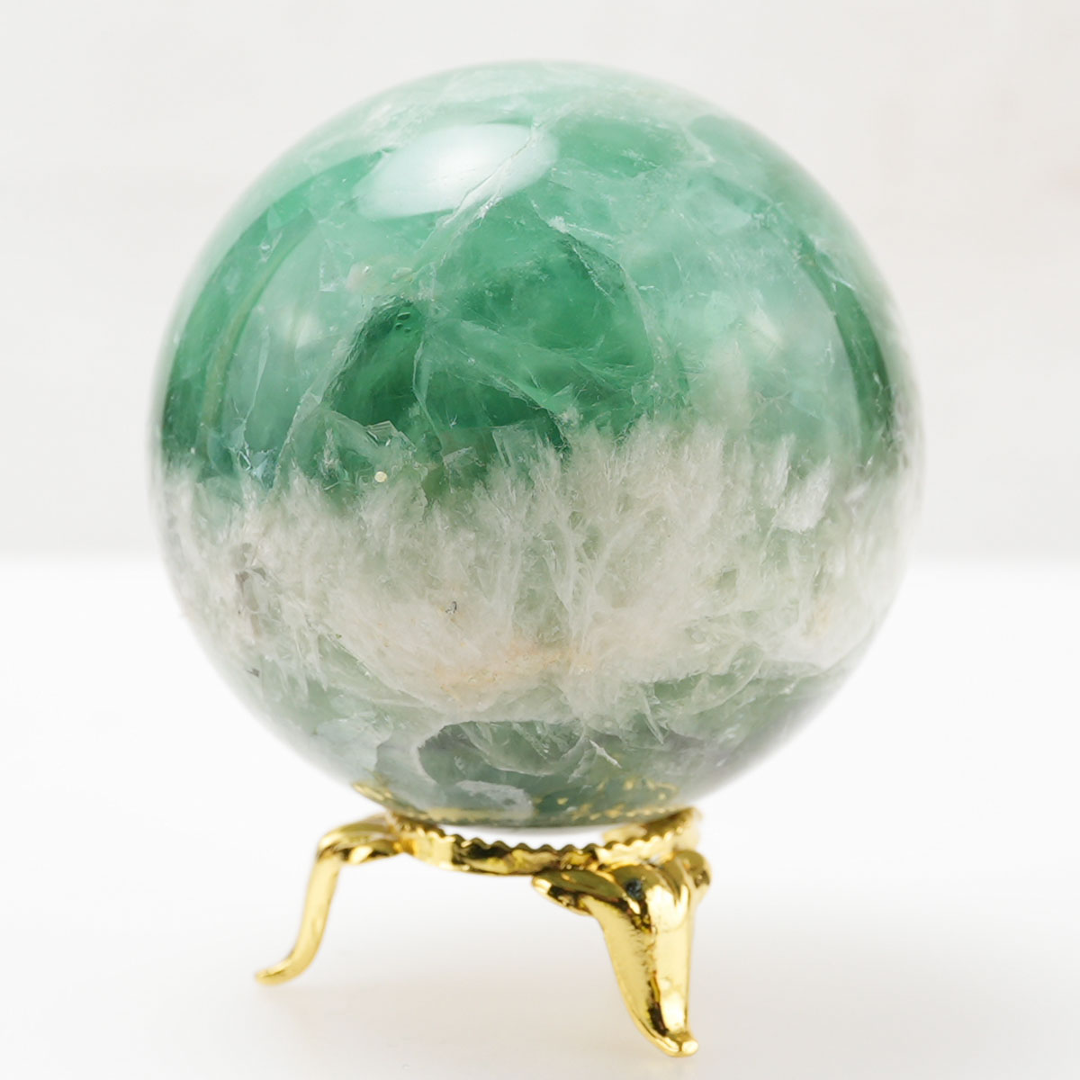 エンジェルフェザー フローライト 丸玉 55mm 台座付属 スフィア fluorite 螢石 蛍石 ほたる石 一点物 送料無料 151-7280 7,520円