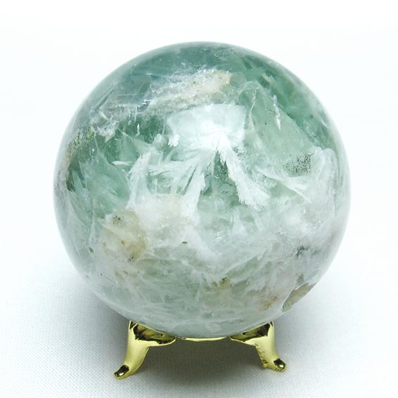 エンジェルフェザー フローライト 丸玉 56mm 台座付属 スフィア fluorite 螢石 蛍石 ほたる石 一点物 送料無料 151-7281