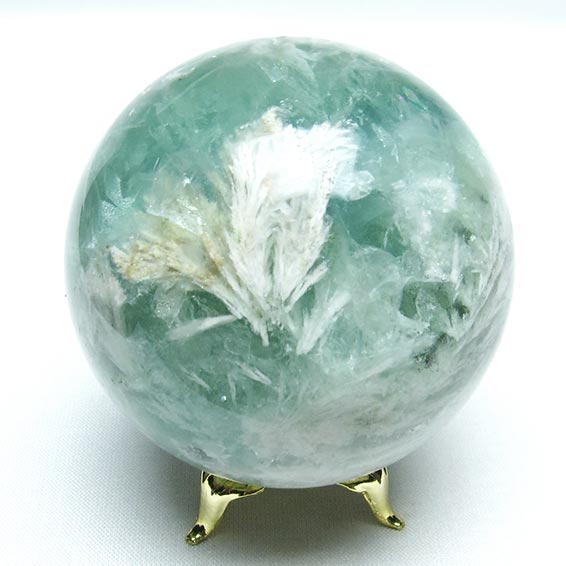 エンジェルフェザー フローライト 丸玉 65mm 台座付属 スフィア fluorite 螢石 蛍石 ほたる石 一点物 送料無料 151-7294｜天然石・パワーストーンの東昇
