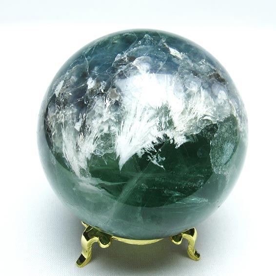 エンジェルフェザー フローライト 丸玉 69mm 台座付属 スフィア fluorite 螢石 蛍石 ほたる石 一点物 送料無料 151-7302