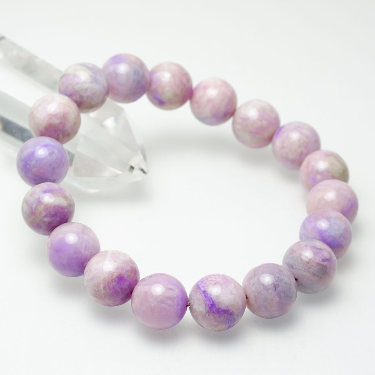 スギライト ブレスレット 12mm ピンクスギライト 杉石 ブレス bracelet 一点物 送料無料 199-212｜天然石・パワーストーンの東昇