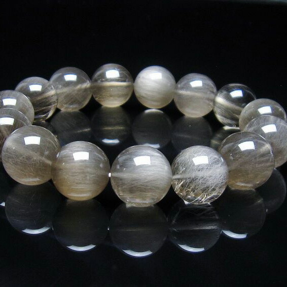 楽天市場】プラチナルチル ブレスレット 13mm プラチナルチルクォーツ