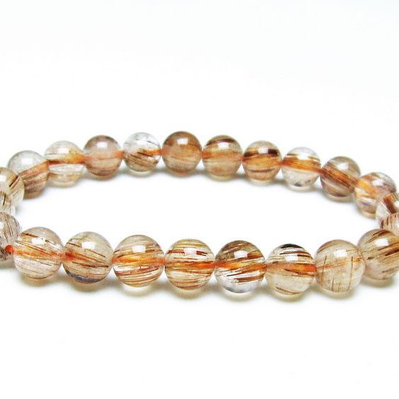 13mm　タイチンルチルクォーツ　ブレスレット タイチンルチルクォーツ ブレスレット 13mm 一点物 メール便可 [M便 1