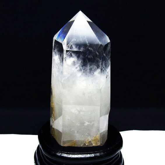 天然水晶 龍 ポイント型 約水晶六角柱　水晶　六角柱　水晶　ポイント 楽天市場】水晶 六角柱 水晶 ポイント 台座付属 天然水晶 浄化