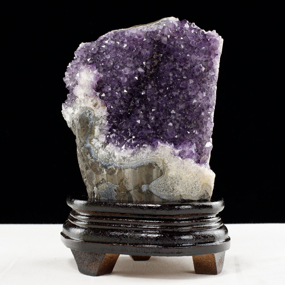 1.8Kg アメジスト 原石 アメジスト クラスター 花型 ウルグアイ産 amethyst アメシスト パワーストーン 天然石 ametista 台座付属 一点物 送料無料 182-6439