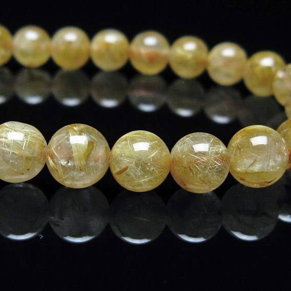 タイチンルチルクォーツ ブレスレット 7mm ルチルクォーツ ブレス bracelet ルチレイテッドクォーツ 一点物 送料無料 111-41731 6,956円