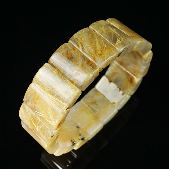タイチンルチルクォーツ バングル ルチルクォーツ bangle ルチレイテッドクォーツ 一点物 送料無料 111-42325
