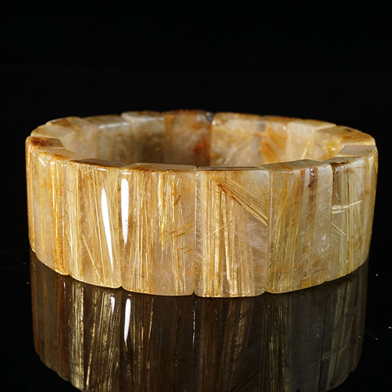 タイチンルチルクォーツ バングル ルチルクォーツ bangle ルチレイテッドクォーツ 一点物 送料無料 111-42414