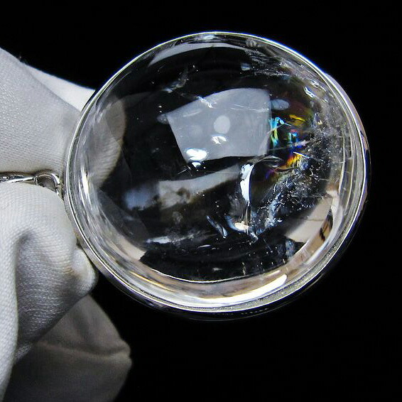 アイリスクォーツ 水晶 ペンダント 虹入り ペンダントトップ iris pendant 一点物 送料無料 112-12404