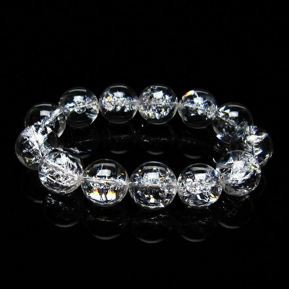 アイリスクォーツ 水晶 ブレスレット 18mm iris bracelet ブレス 一点物 送料無料 111-20255