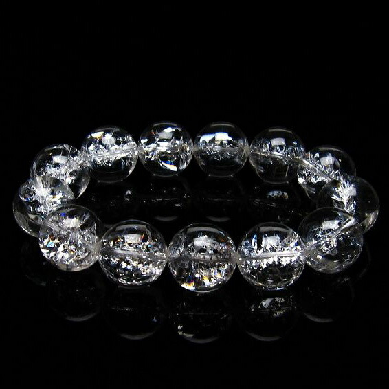 アイリスクォーツ 水晶 ブレスレット 18mm iris bracelet ブレス 一点物 送料無料 111-20256