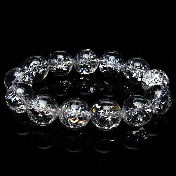 アイリスクォーツ 水晶 ブレスレット 18mm iris bracelet ブレス 一点物 送料無料 111-20260｜天然石・パワーストーンの東昇